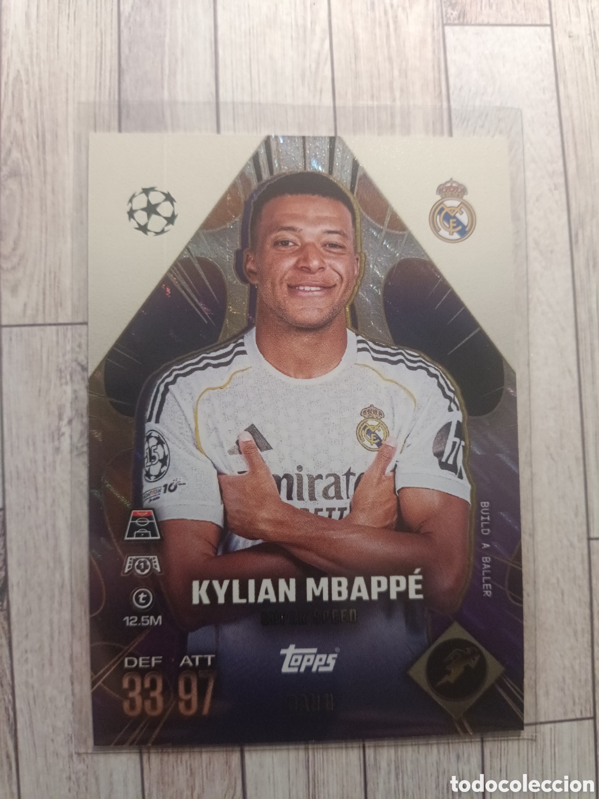 Cromos de F&uacute;tbol: BAB 8 KYLIAN MBAPPE BUILD A BALLER REAL MADRID MATCH ATTAX EXTRA CHAMPIONS 2025 2026 TOPPS 25 26