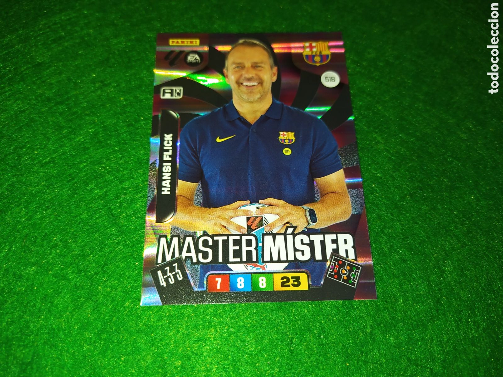 Cromos de F&uacute;tbol: actualizacion de adrenalyn 2025 2026 nuevo MASTER MISTER N&ordm; 518 HANSI FLICK FC BARCELONA