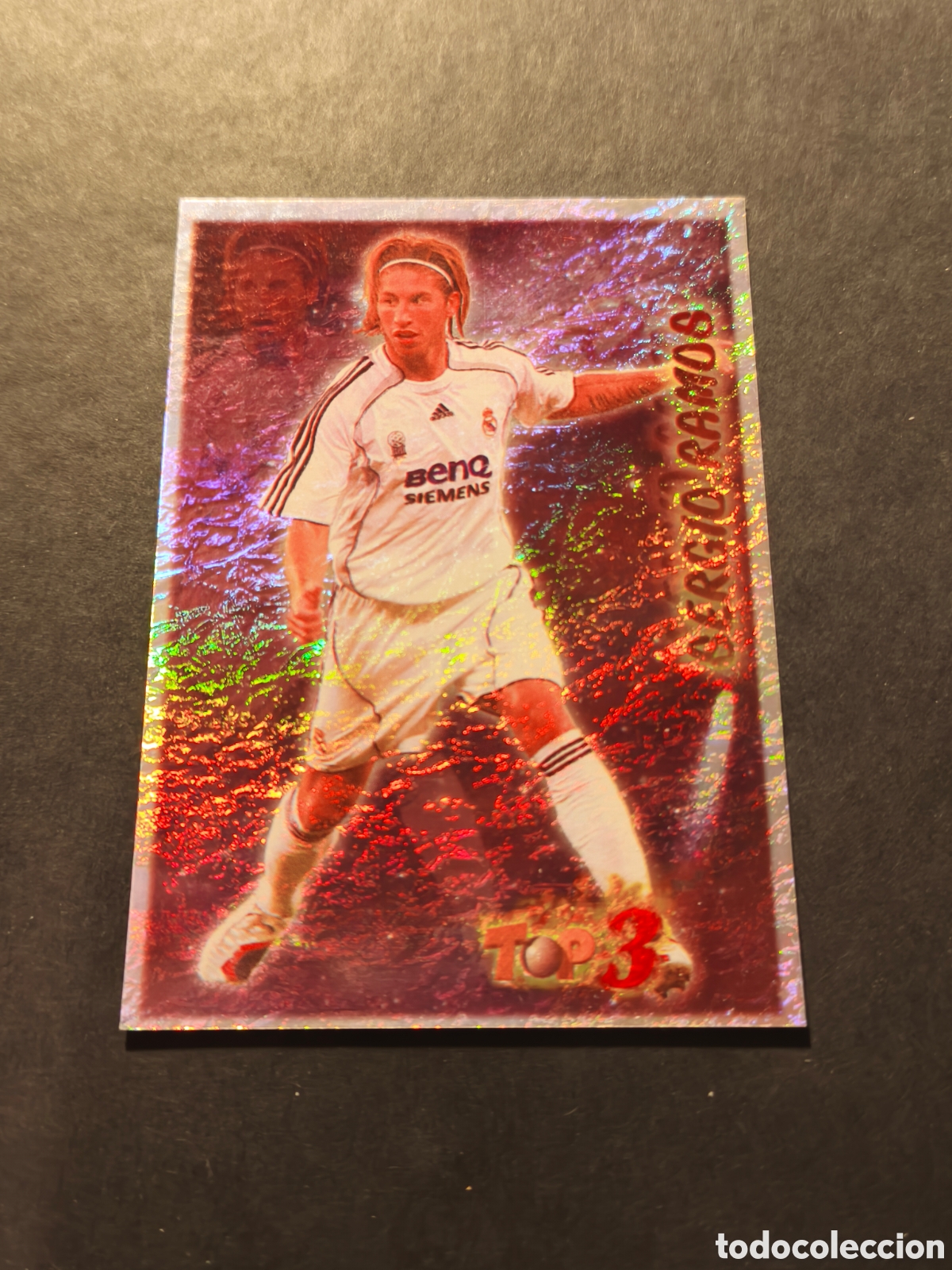 Cromos de F&uacute;tbol: 658 SERGIO RAMOS REAL MADRID MUNDICROMO 2007 TOP3 JASPEADO