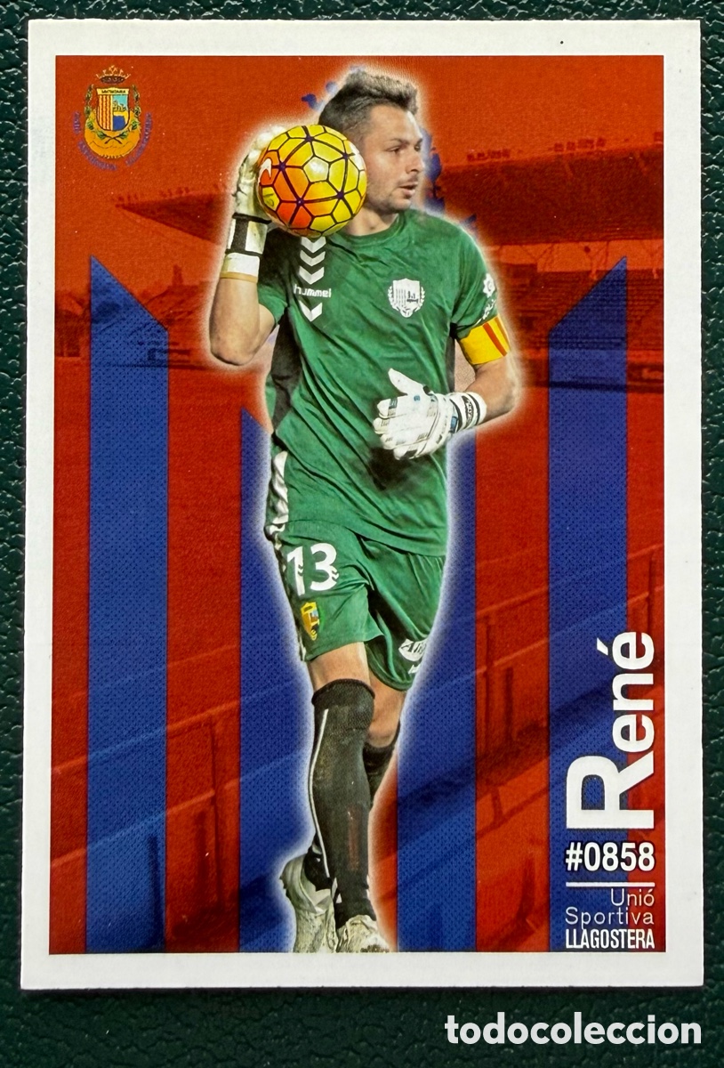 Fu&szlig;ball-Sticker: 858 RENE UE LLAGOSTERA FICHAS ALBUM MUNDICROMO 2015 2016 15 16