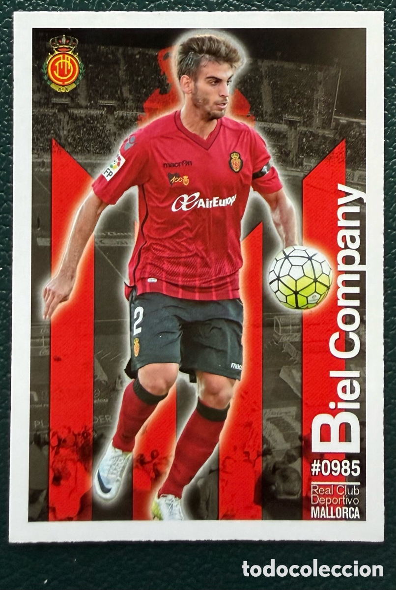 Cromos de F&uacute;tbol: 985 BIEL COMPANY RCD MALLORCA FICHAS ALBUM MUNDICROMO 2015 2016 15 16