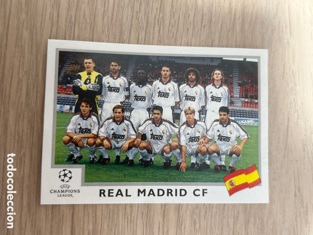 Cromos de F&uacute;tbol: ALINEACION REAL MADRID 188 PANINI CHAMPIONS LEAGUE 1999 2000 FUTBOL 99 00 SIN PEGAR