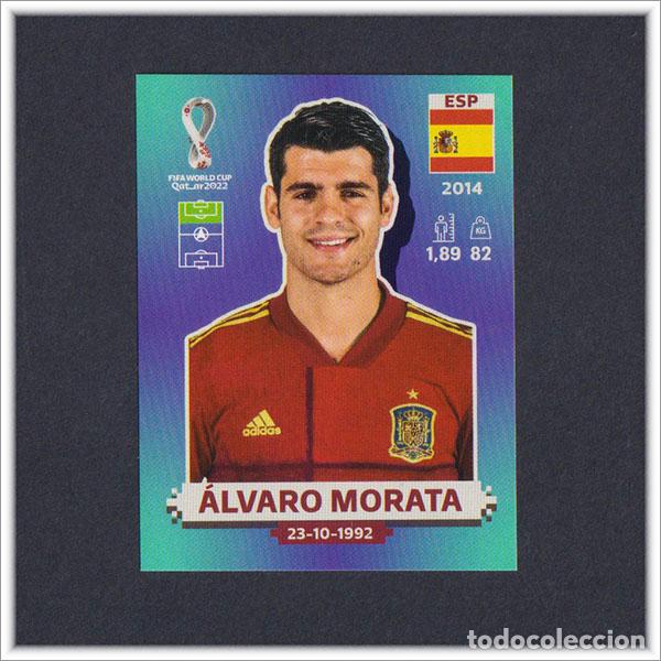 Cromos de F&uacute;tbol: FIFA WORLD CUP QATAR 2022 PANINI MUNDIAL ALVARO MORATA ESP 19 ESPA&Ntilde;A COLECCI&Oacute;N ALBUM