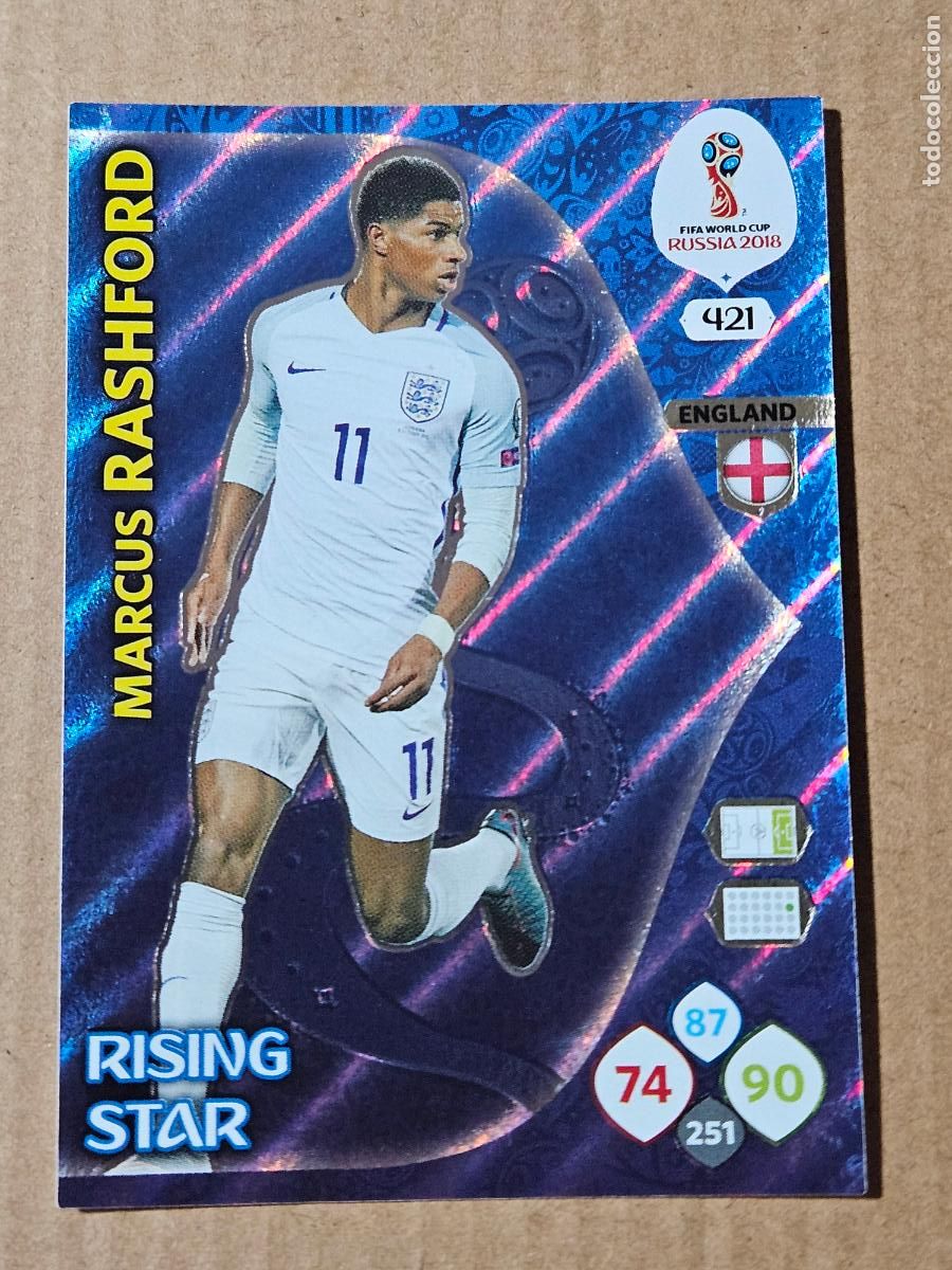 Cromos de F&uacute;tbol: N&ordm; 421 RASHFORD - RISING STAR - ADRENALYN XL MUNDIAL 2018 RUSIA - FICHA