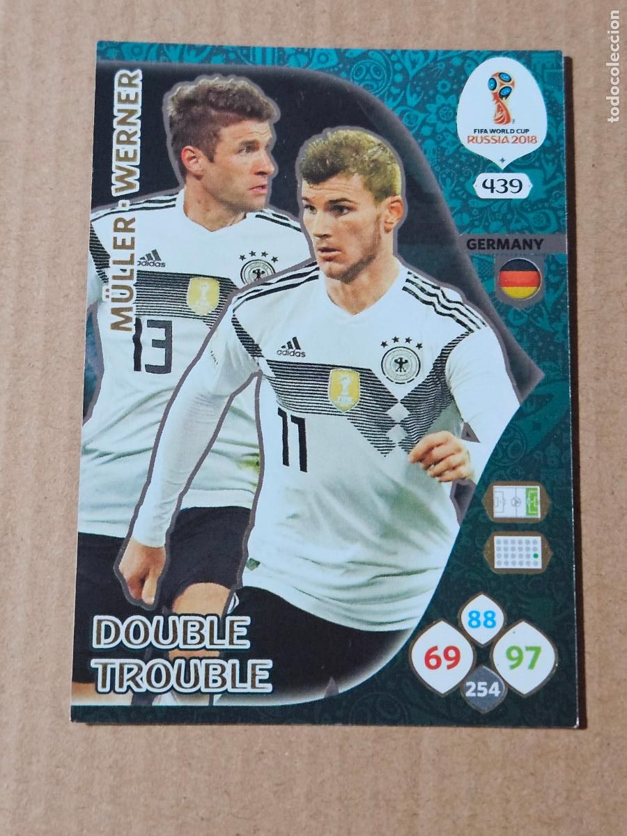 Cromos de F&uacute;tbol: N&ordm; 439 MULLER WERNER - DOUBLE TROUBLE - ADRENALYN XL MUNDIAL 2018 RUSIA - FICHA