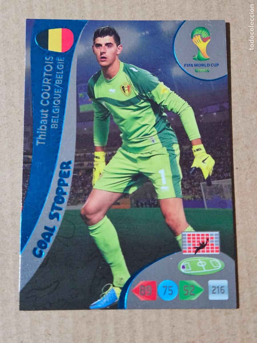 Cromos de F&uacute;tbol: N&ordm; 352 COURTOIS - GOAL STOPPER - ADRENALYN XL MUNDIAL 2014 BRASIL - FICHA