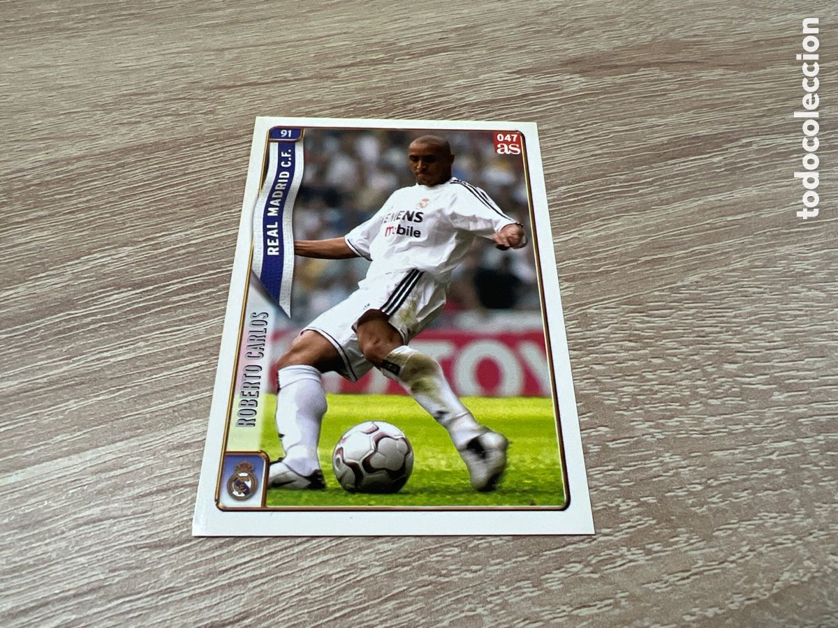 Cromos de F&uacute;tbol: 2005 ROBERTO CARLOS REAL MADRID N&ordm; 91 MUNDICROMO
