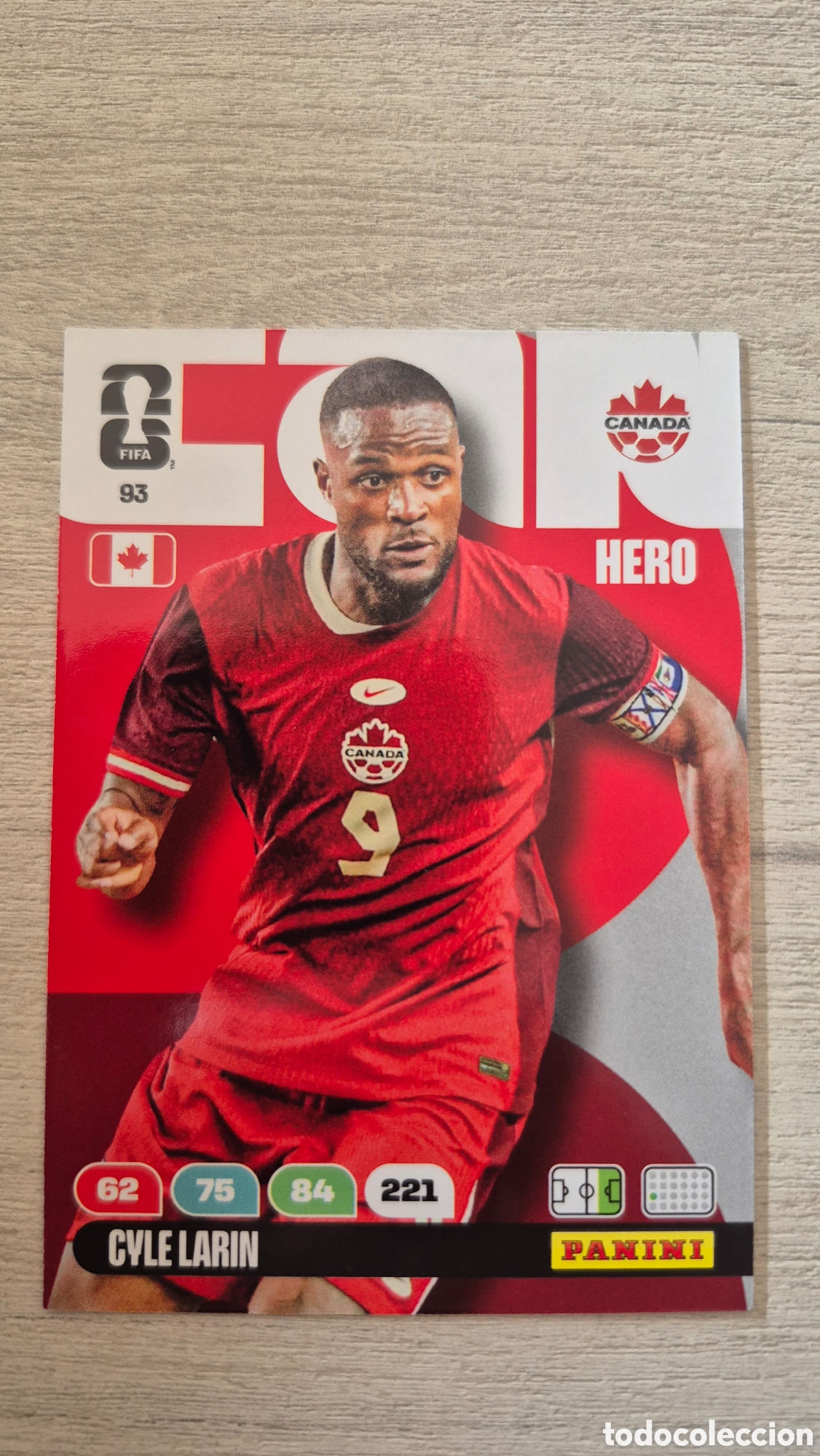 Cromos de F&uacute;tbol: N&deg;93 Canad&aacute; Cyle Larin Adrenalyn FIFA World Cup 2026