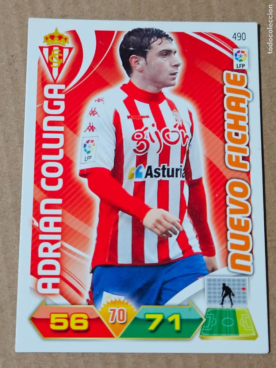 Cromos de F&uacute;tbol: FICHA N&ordm; 490 ADRIAN COLUNGA - ADRENALYN 11 12 - PANINI 2011 -12 - CROMO - NUEVO FICHAJE