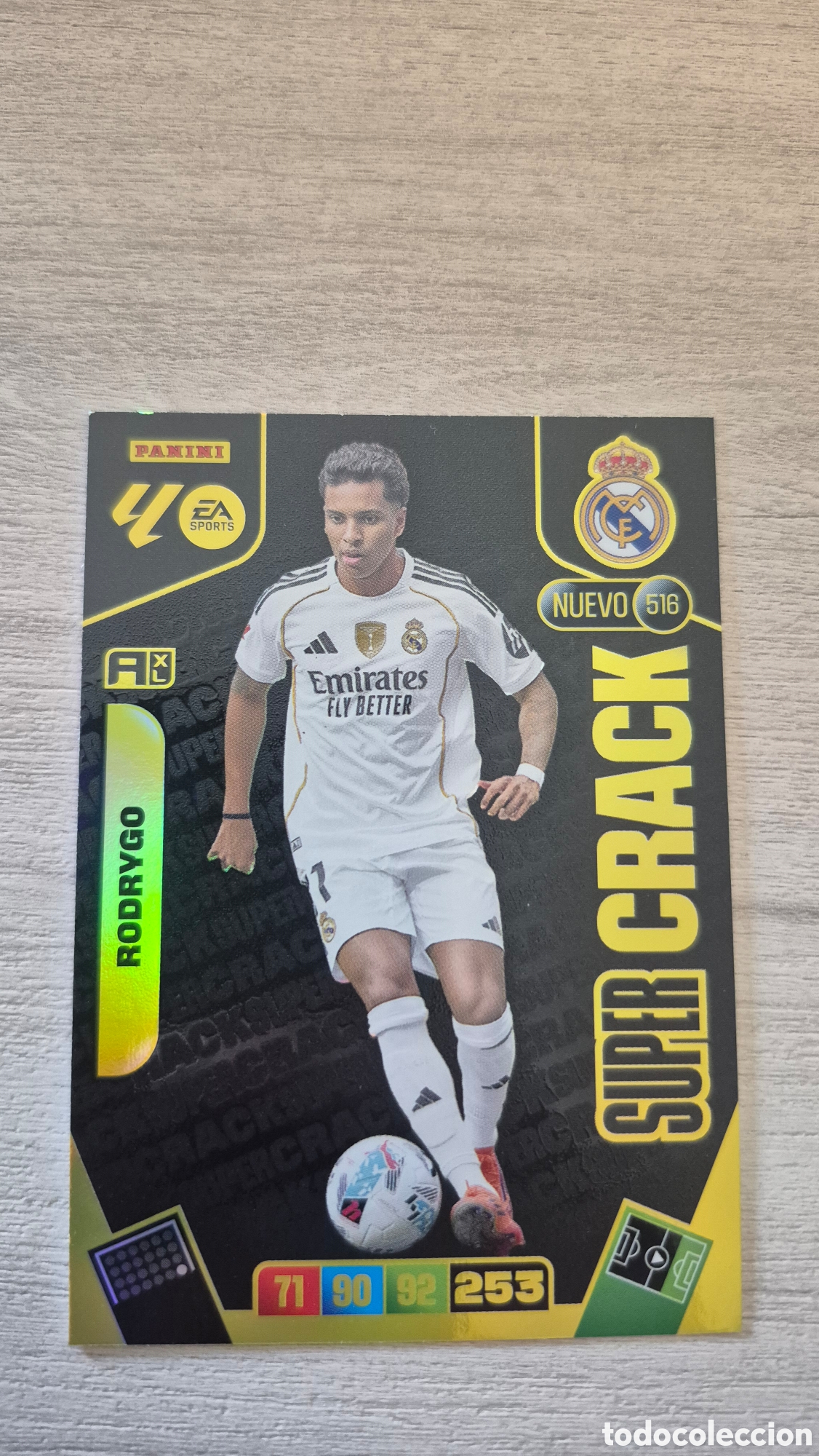 Football Stickers: N&deg;516 Nuevo Supercrack Rodrygo Adrenalyn 25/26