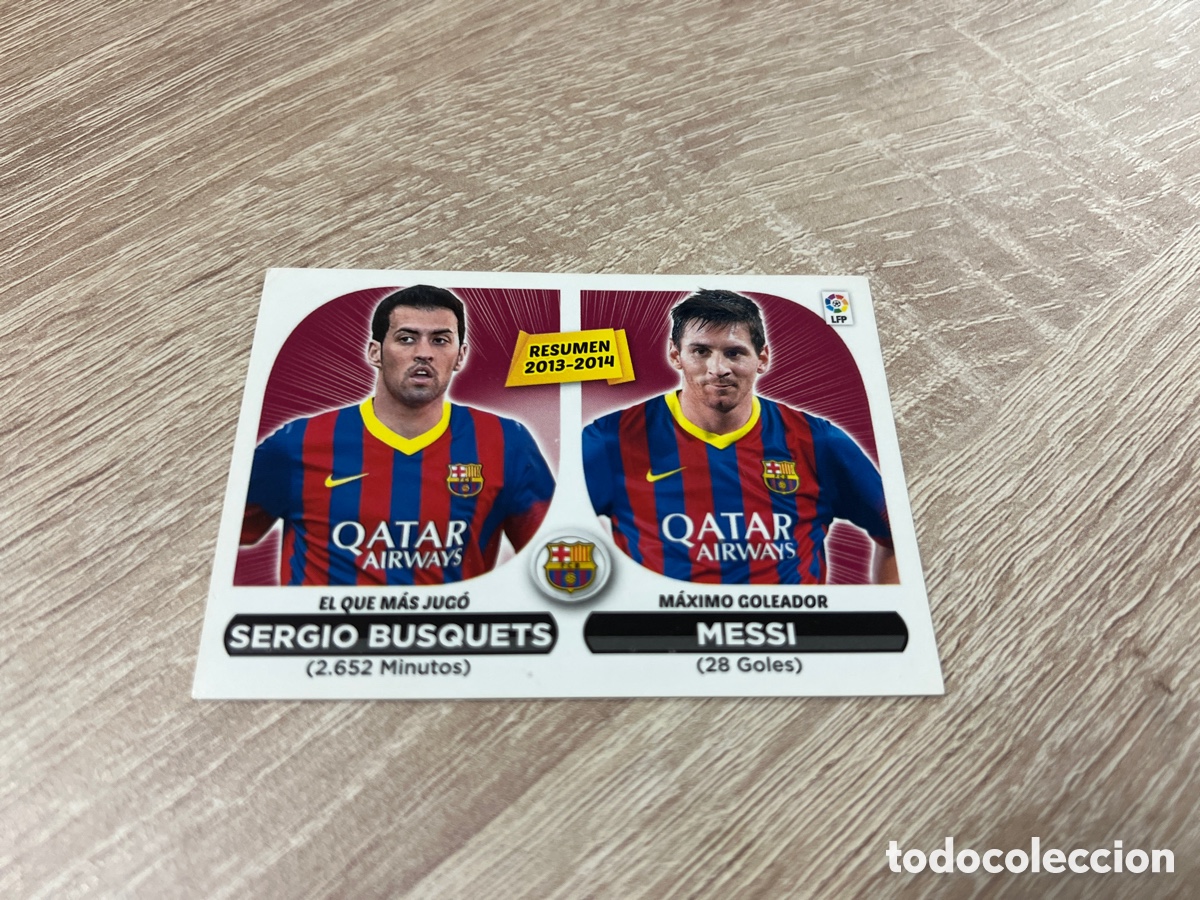 Cartes &agrave; collectionner de Football: 2014 MESSI - BUSQUETS FC BARCELONA N&ordm; 24 EDICIONES ESTE
