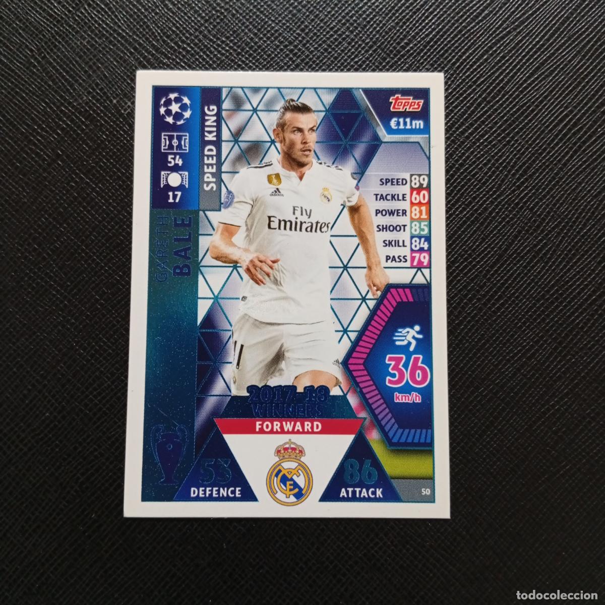 Football Stickers: 50 BALE REAL MADRID TOPPS MATCH ATTAX 2018 2109 FUTBOL CROMO 18 19 - A138 PG136
