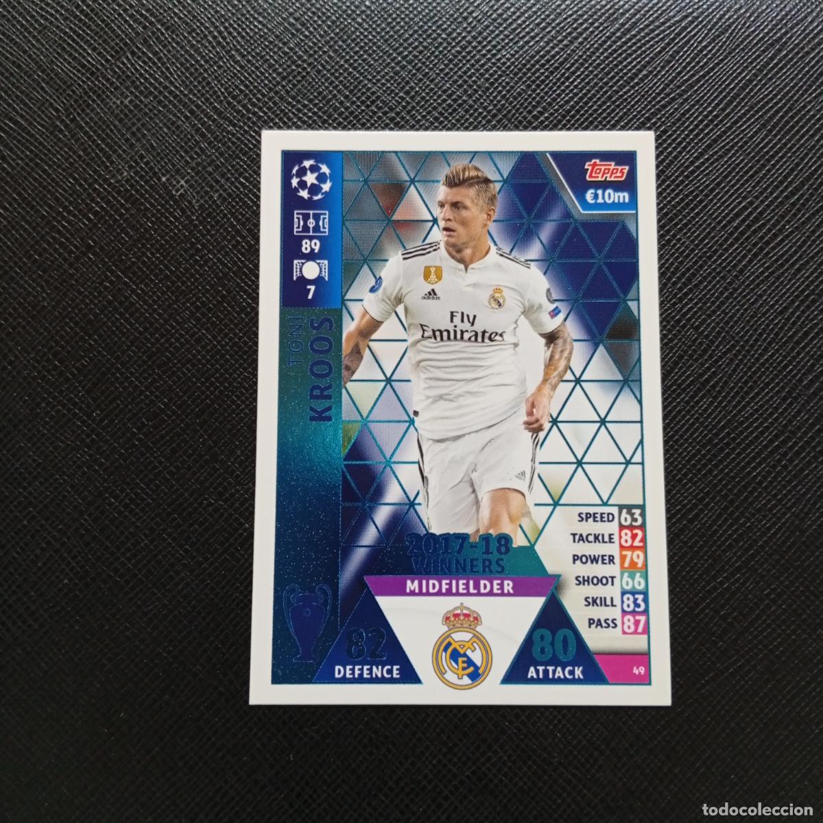 Cromos de F&uacute;tbol: 49 KROOS REAL MADRID TOPPS MATCH ATTAX 2018 2109 FUTBOL CROMO 18 19 - A138 PG154