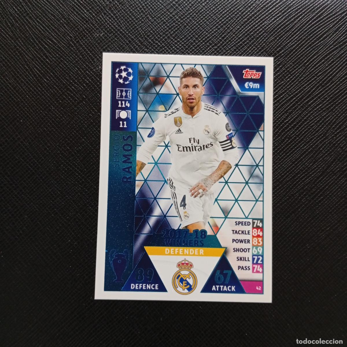 Cromos de f&uacute;tbol: 42 SERGIO RAMOS REAL MADRID TOPPS MATCH ATTAX 2018 2109 FUTBOL CROMO 18 19 - A138 PG217