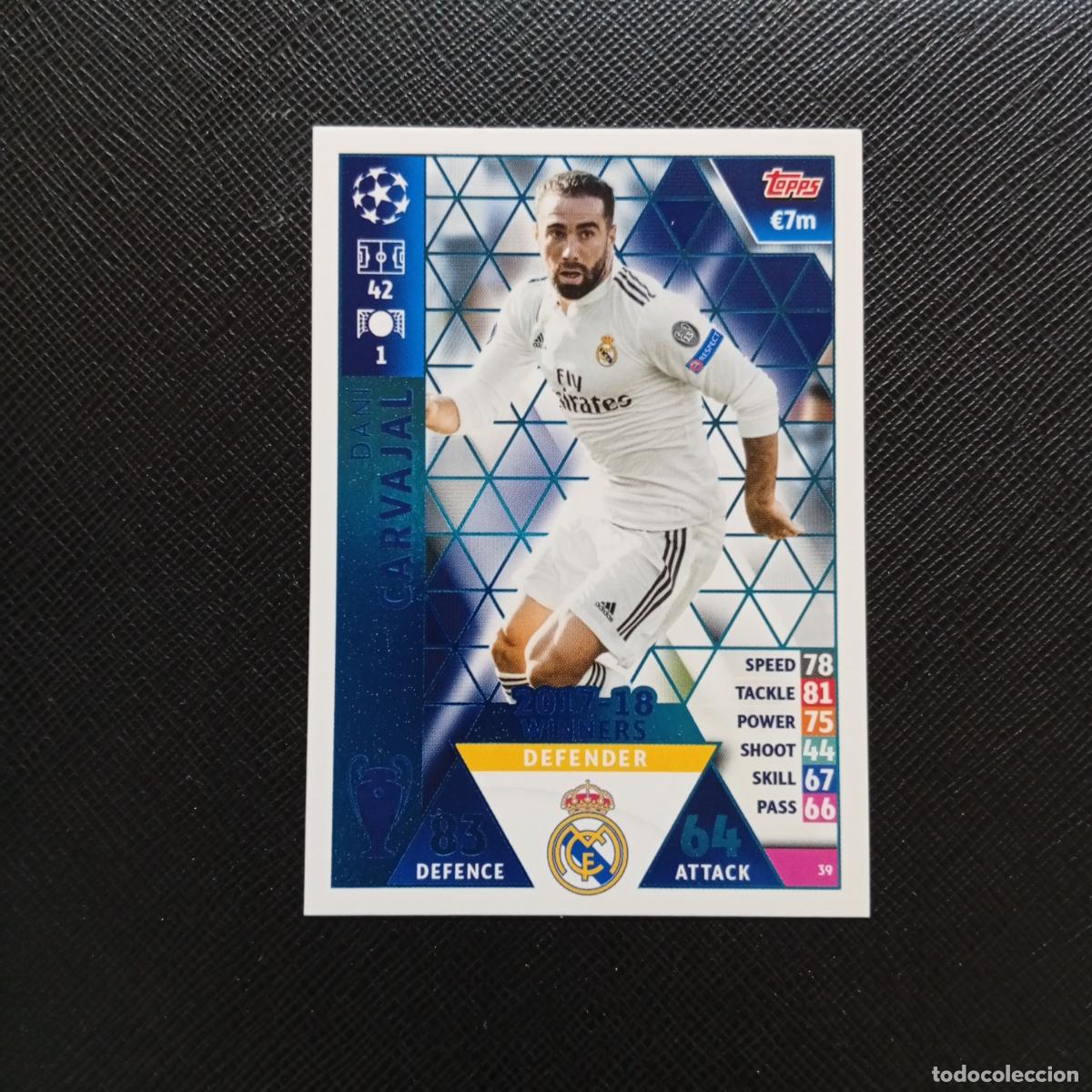 Cromos de F&uacute;tbol: 39 CARVAJAL REAL MADRID TOPPS MATCH ATTAX 2018 2109 FUTBOL CROMO 18 19 - A138 PG235 C