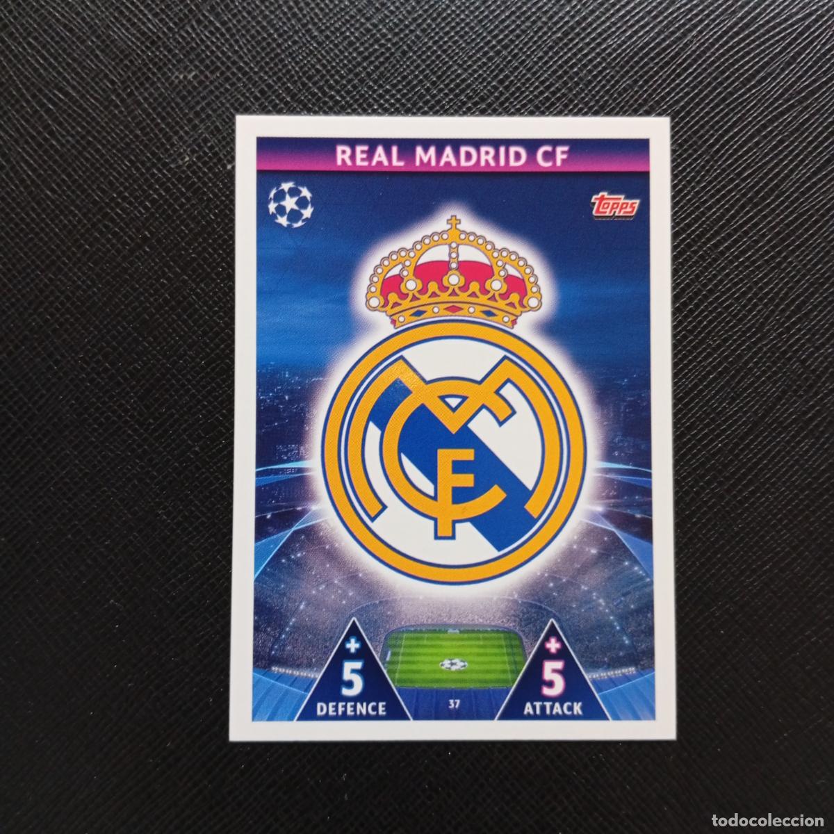 Cromos de F&uacute;tbol: 37 ESCUDO REAL MADRID TOPPS MATCH ATTAX 2018 2109 FUTBOL CROMO 18 19 - A138 PG253 B