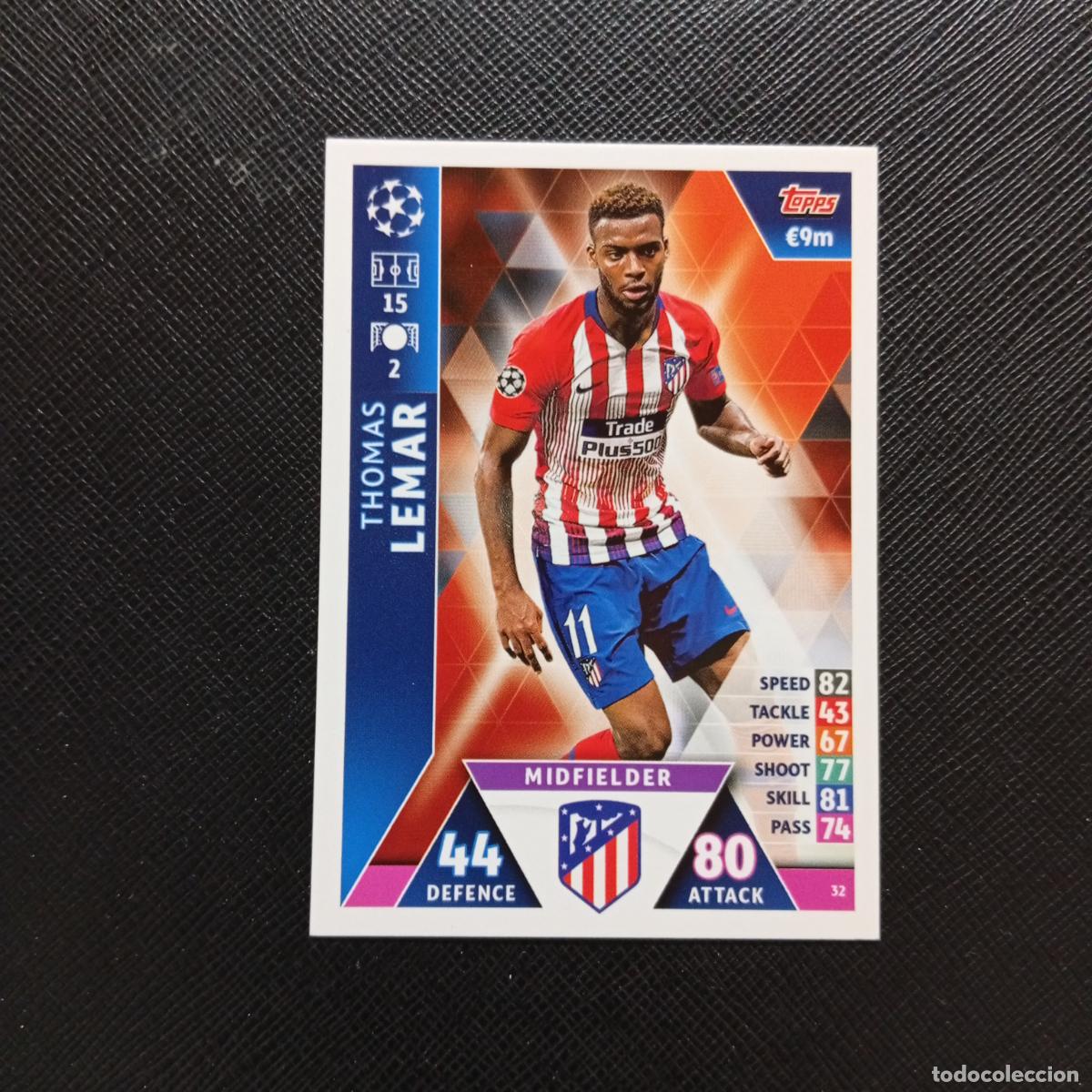 Cromos de F&uacute;tbol: 32 LEMAR AT MADRID TOPPS MATCH ATTAX 2018 2109 FUTBOL CROMO 18 19 - A138 PG289 B