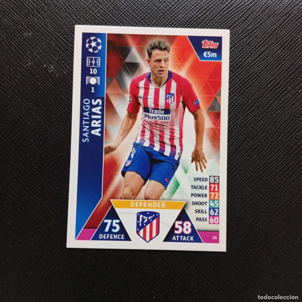 Cromos de F&uacute;tbol: 26 ARIAS AT MADRID TOPPS MATCH ATTAX 2018 2109 FUTBOL CROMO 18 19 - A138 PG334