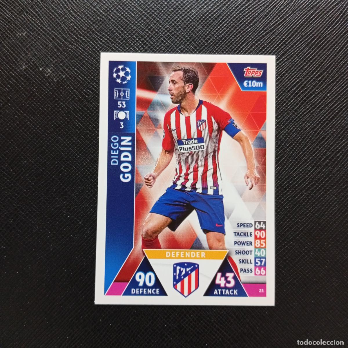 Cromos de F&uacute;tbol: 23 GODIN AT MADRID TOPPS MATCH ATTAX 2018 2109 FUTBOL CROMO 18 19 - A138 PG361 C