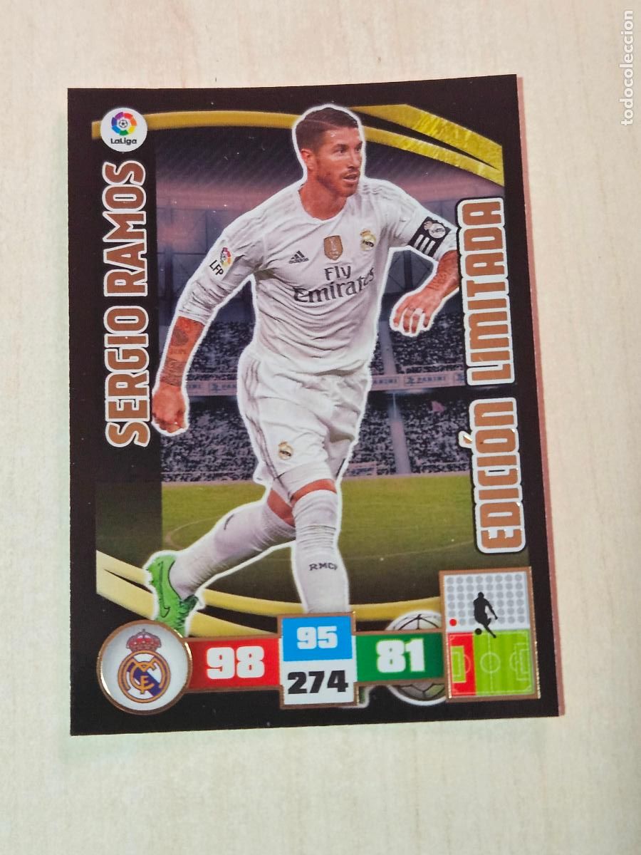 Fu&szlig;ball-Sticker: FICHA SERGIO RAMOS - ADRENALYN 15 16 - PANINI 2015 - 16 - CROMO - EDICION LIMITADA