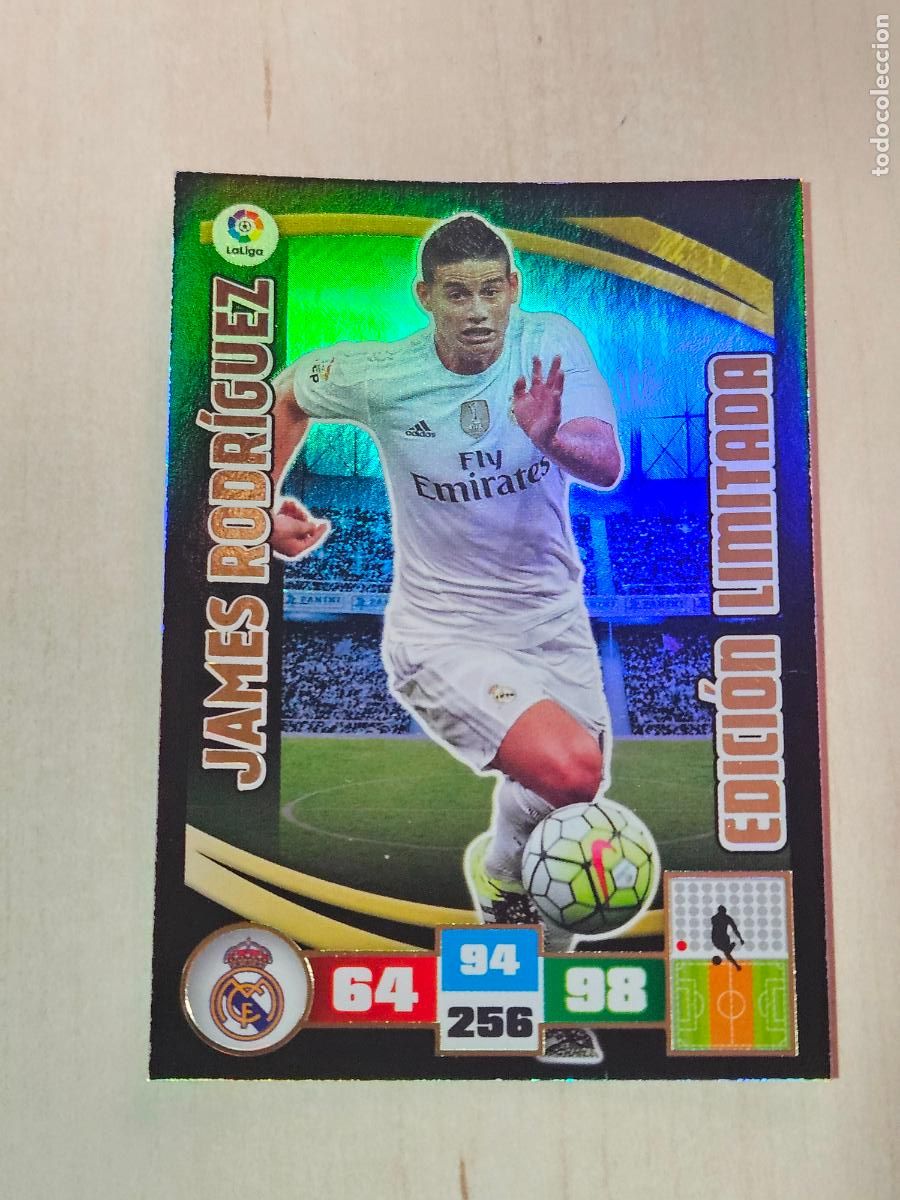 Fu&szlig;ball-Sticker: FICHA JAMES RODRIGUEZ - ADRENALYN 15 16 - PANINI 2015 - 16 - CROMO - EDICION LIMITADA