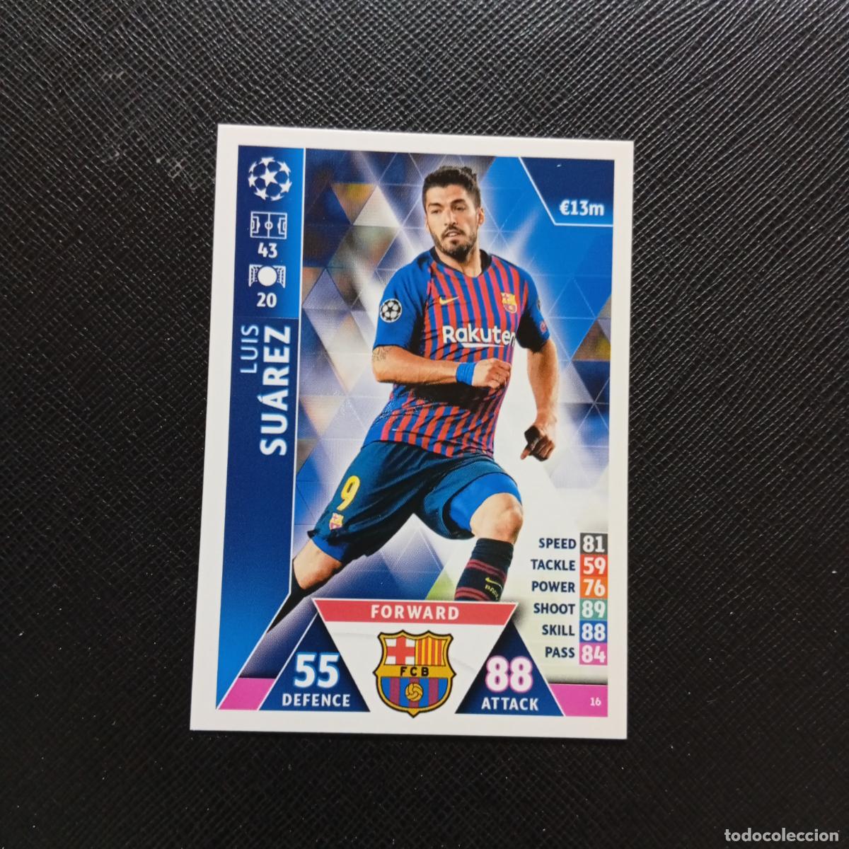 Cromos de F&uacute;tbol: 16 LUIS SUAREZ BARCELONA TOPPS MATCH ATTAX 2018 2109 FUTBOL CROMO 18 19 - A138 PG415 D