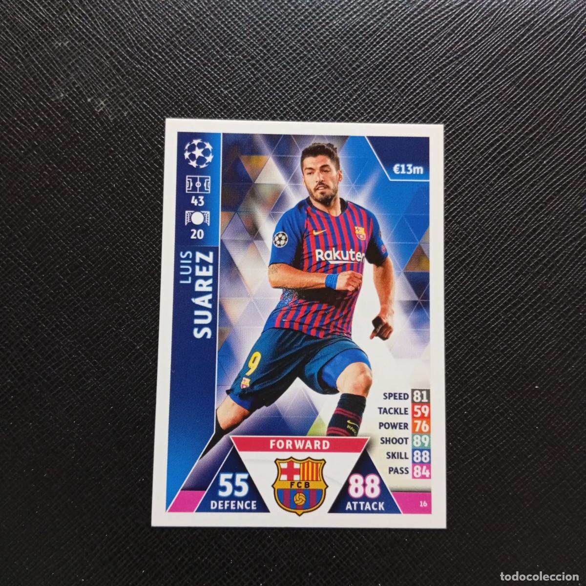 Cromos de F&uacute;tbol: 16 LUIS SUAREZ BARCELONA TOPPS MATCH ATTAX 2018 2109 FUTBOL CROMO 18 19 - A138 PG424 B