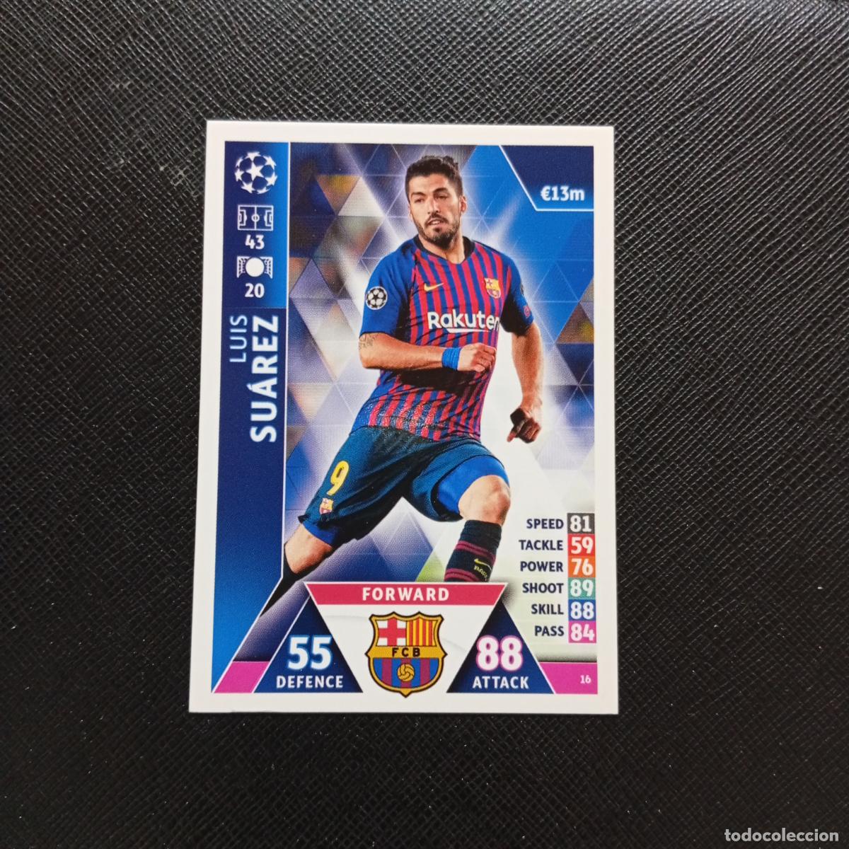 Cromos de F&uacute;tbol: 16 LUIS SUAREZ BARCELONA TOPPS MATCH ATTAX 2018 2109 FUTBOL CROMO 18 19 - A138 PG433 C