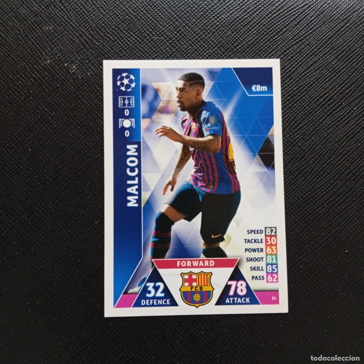 Cromos de F&uacute;tbol: 14 MALCOM BARCELONA TOPPS MATCH ATTAX 2018 2109 FUTBOL CROMO 18 19 - A138 PG442 B