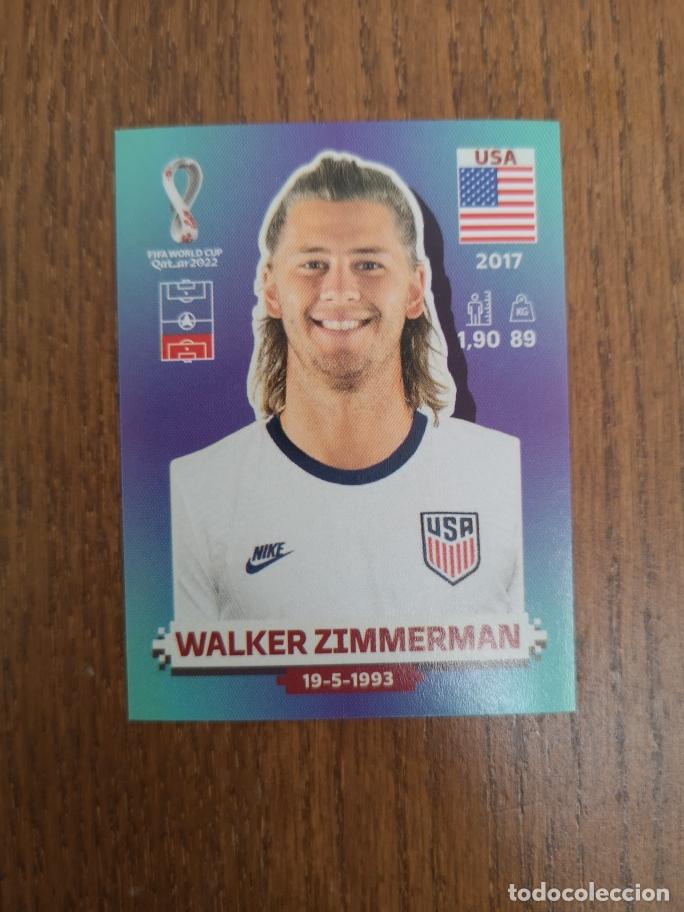 Cromos de f&uacute;tbol: USA10 WALKER ZIMMERMAN, SELECCION DE EEUU, QATAR 2022