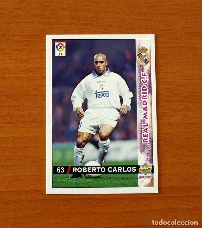 Cromos de F&uacute;tbol: Real Madrid -N&ordm; 63 Roberto Carlos -Mundicromo Las Fichas de la Liga 1998-1999-98-99