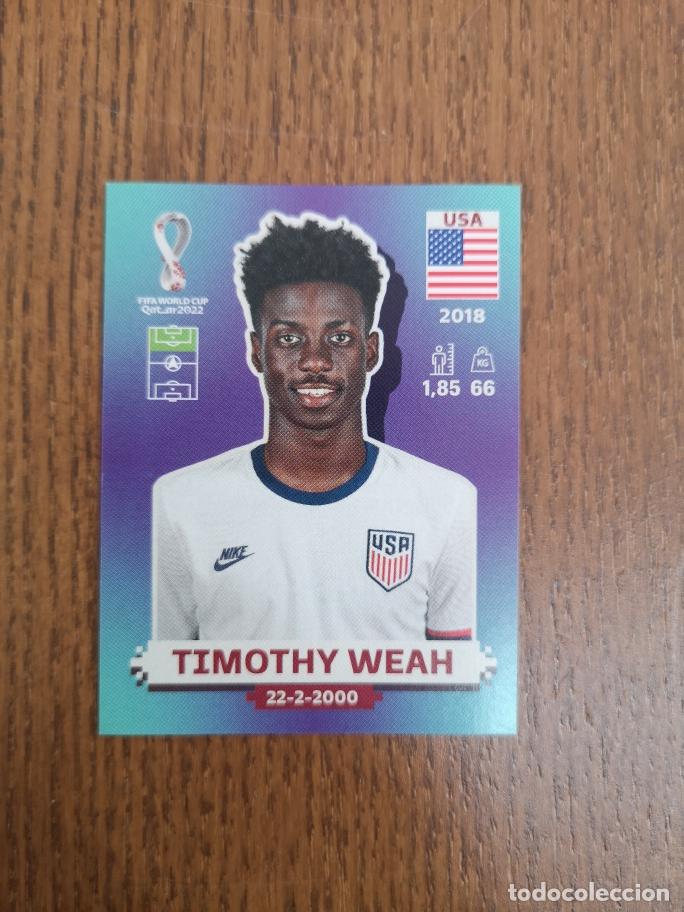 Cromos de F&uacute;tbol: USA20 TIMOTHY WEAH, SELECCION DE EEUU, QATAR 2022