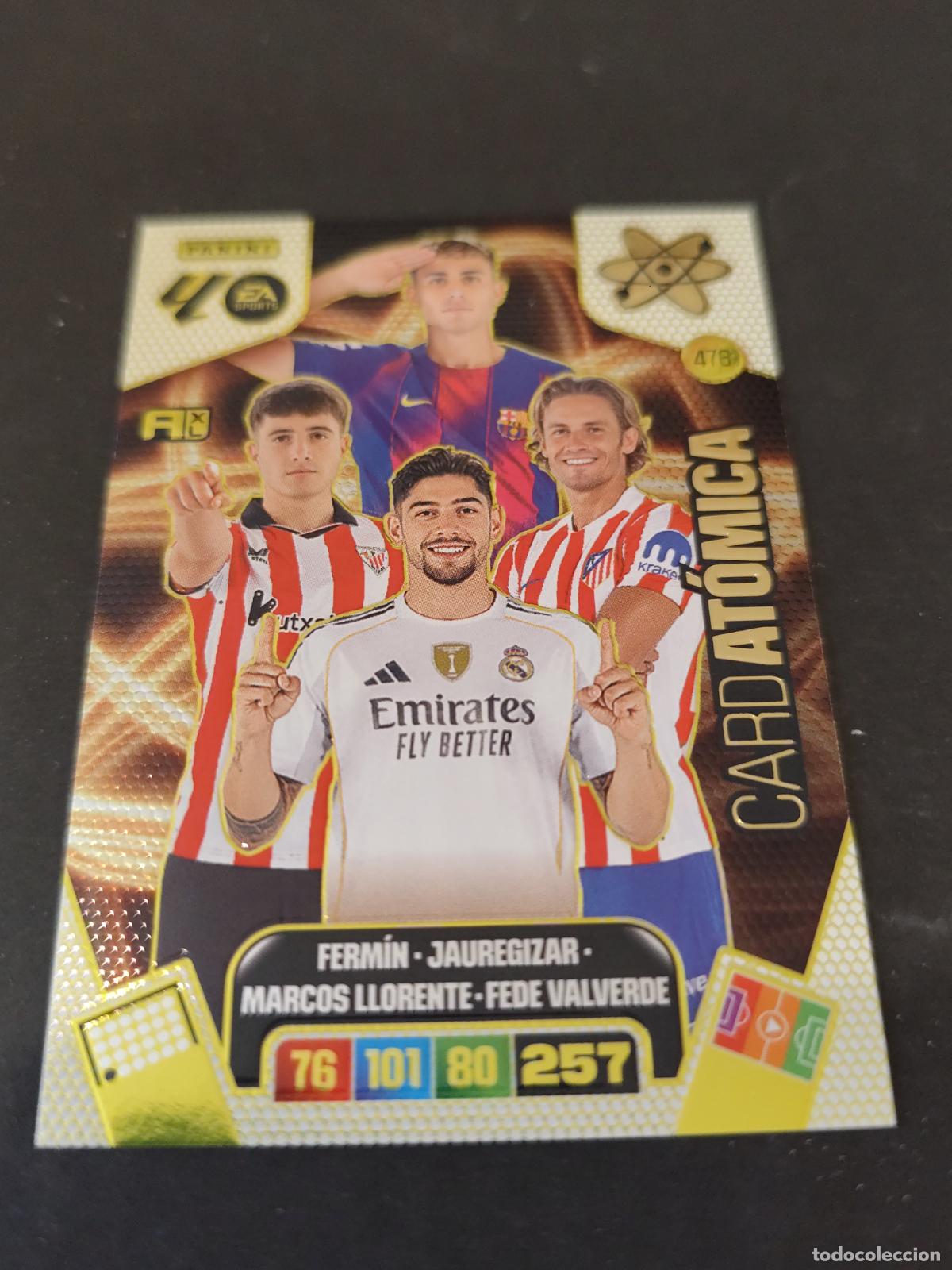 Fu&szlig;ball-Sticker: 476 CARD AT&Oacute;MICA FERM&Iacute;N JAUREGIZAR MARCOS LLORENTE VALVERDE ADRENALYN 2025 2026 25 26