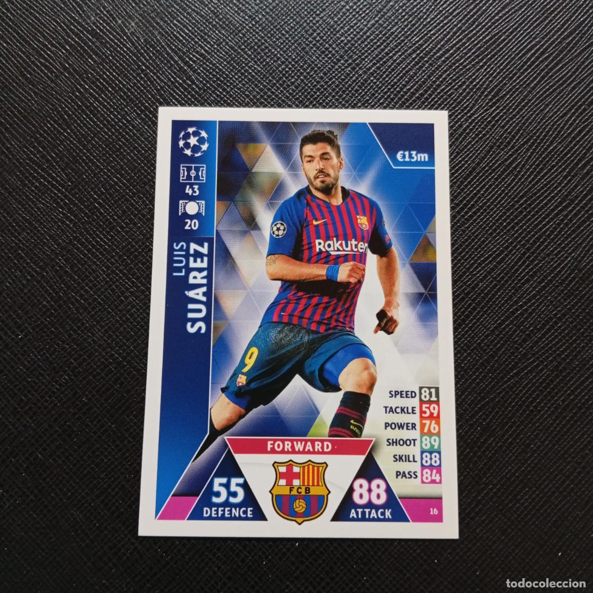 Cromos de F&uacute;tbol: 16 LUIS SUAREZ BARCELONA TOPPS MATCH ATTAX 2018 2109 FUTBOL CROMO 18 19 - A138 PG487