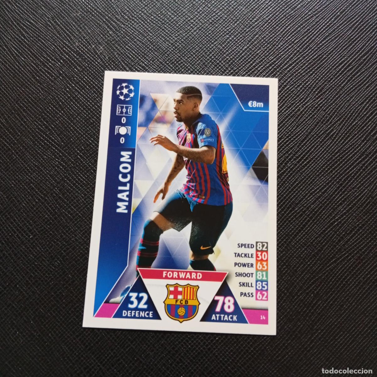 Cromos de F&uacute;tbol: 14 MALCOM BARCELONA TOPPS MATCH ATTAX 2018 2109 FUTBOL CROMO 18 19 - A138 PG514 D