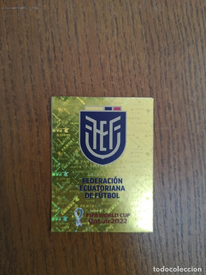 Cromos de f&uacute;tbol: ECU2 ESCUDO FEDERACI&Oacute;N DE ECUADOR, QATAR 2022