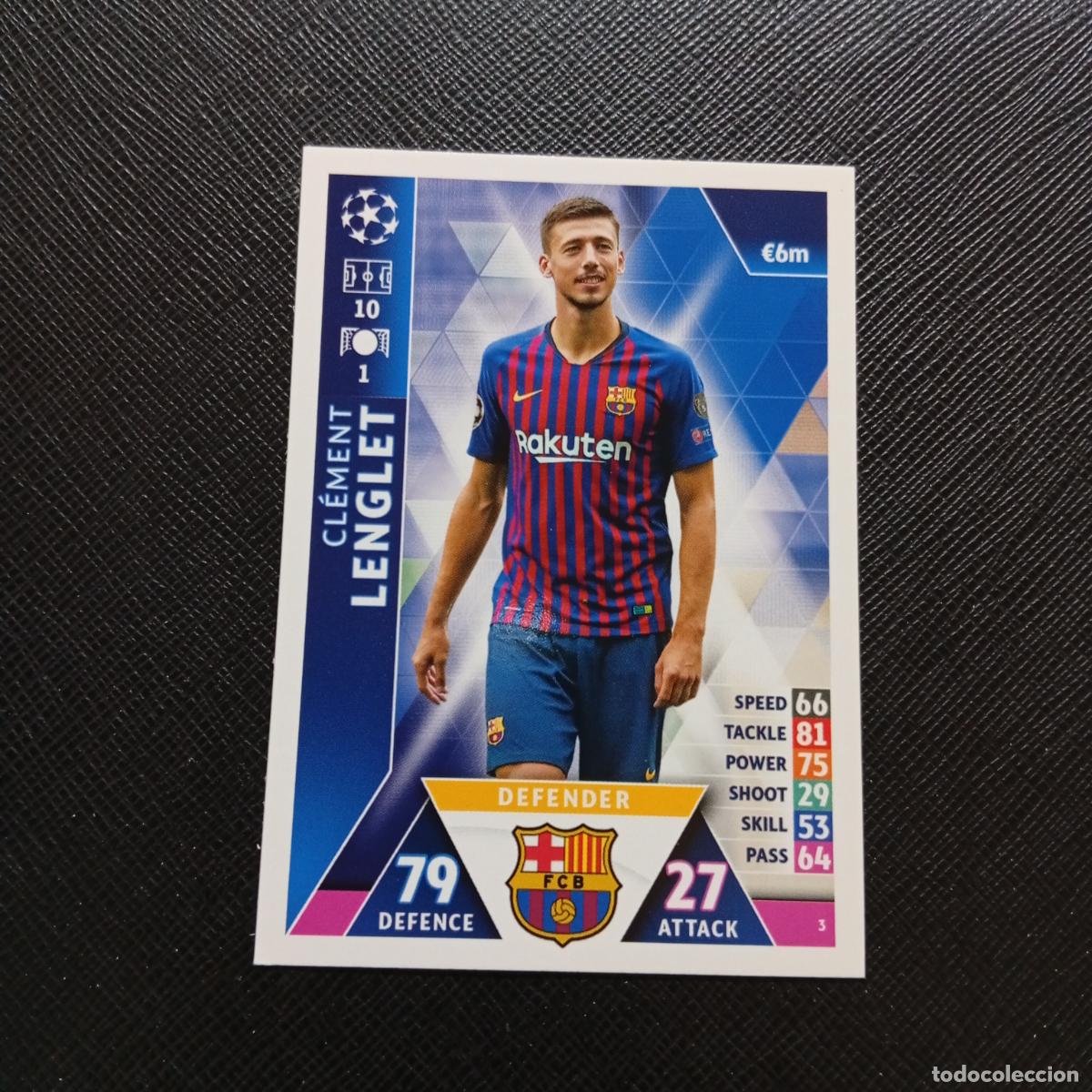 Cromos de F&uacute;tbol: 3 LENGLET BARCELONA TOPPS MATCH ATTAX 2018 2109 FUTBOL CROMO 18 19 - A34 PG100 C