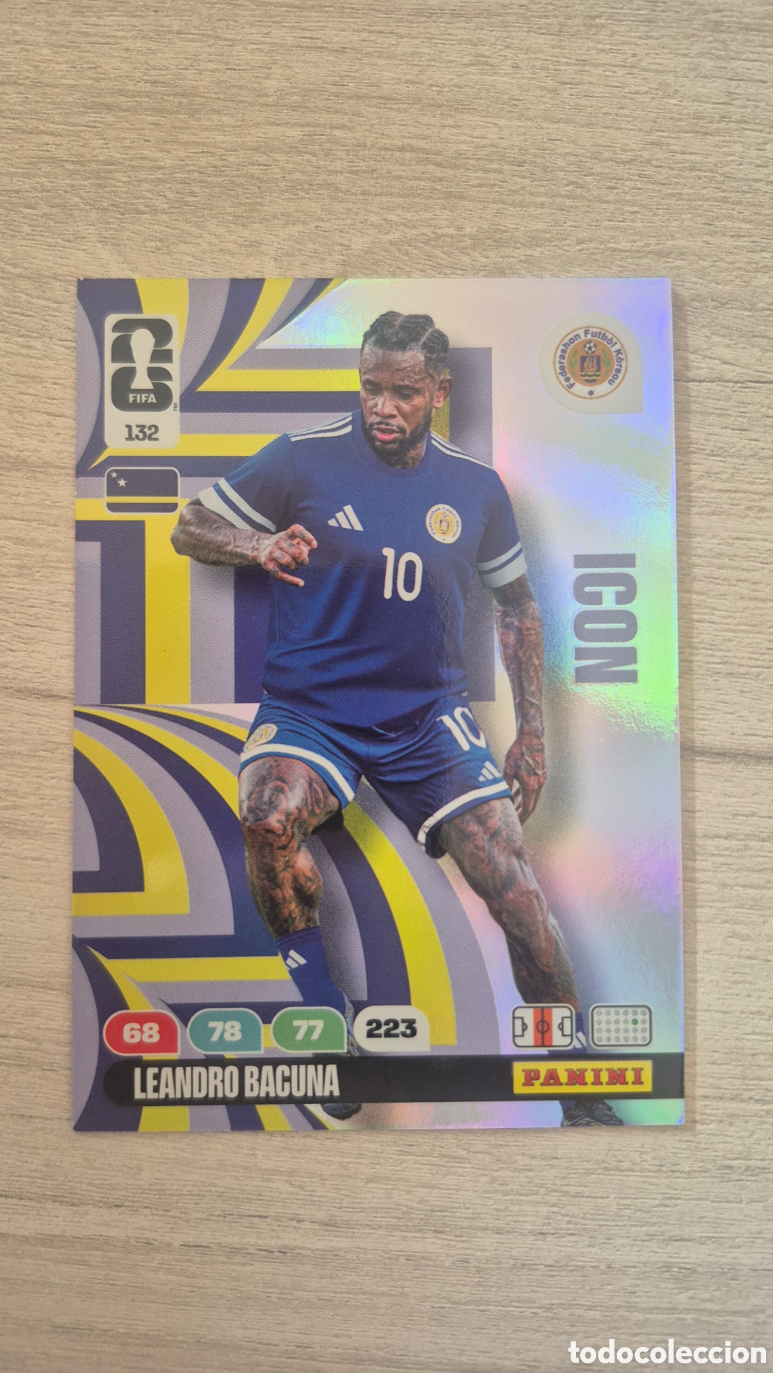 Cromos de Futebol: N&deg;132 Fan Favourite Cura&ccedil;ao Leandro Bacuna Adrenalyn FIFA World Cup 2026