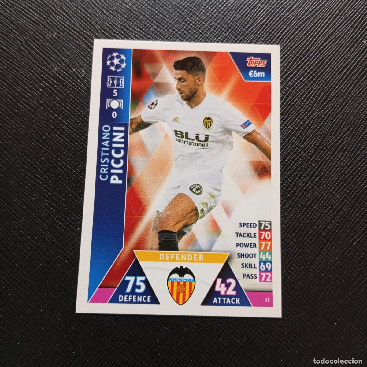 Football Stickers: 57 PICCINI VALENCIA TOPPS MATCH ATTAX 2018 2109 FUTBOL CROMO 18 19 - A34 PG217