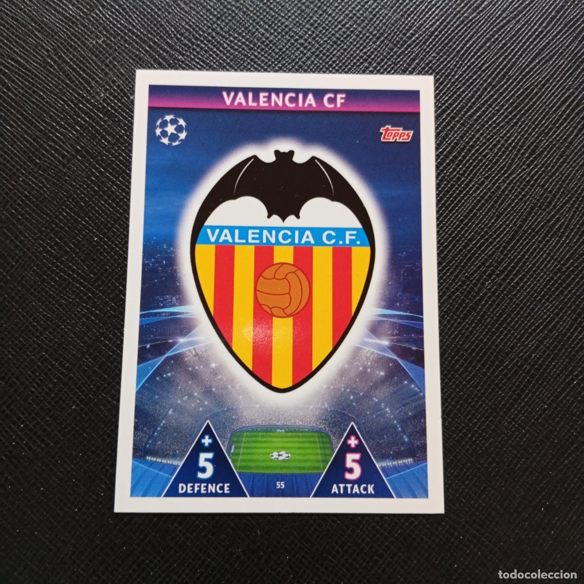 Cromos de F&uacute;tbol: 55 ESCUDO VALENCIA TOPPS MATCH ATTAX 2018 2109 FUTBOL CROMO 18 19 - A34 PG226 B
