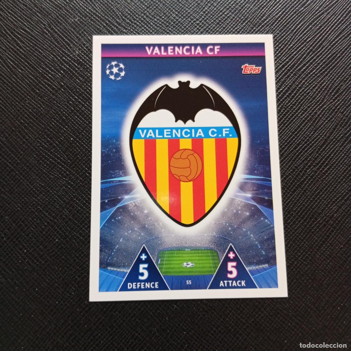 Cromos de F&uacute;tbol: 55 ESCUDO VALENCIA TOPPS MATCH ATTAX 2018 2109 FUTBOL CROMO 18 19 - A34 PG226 C