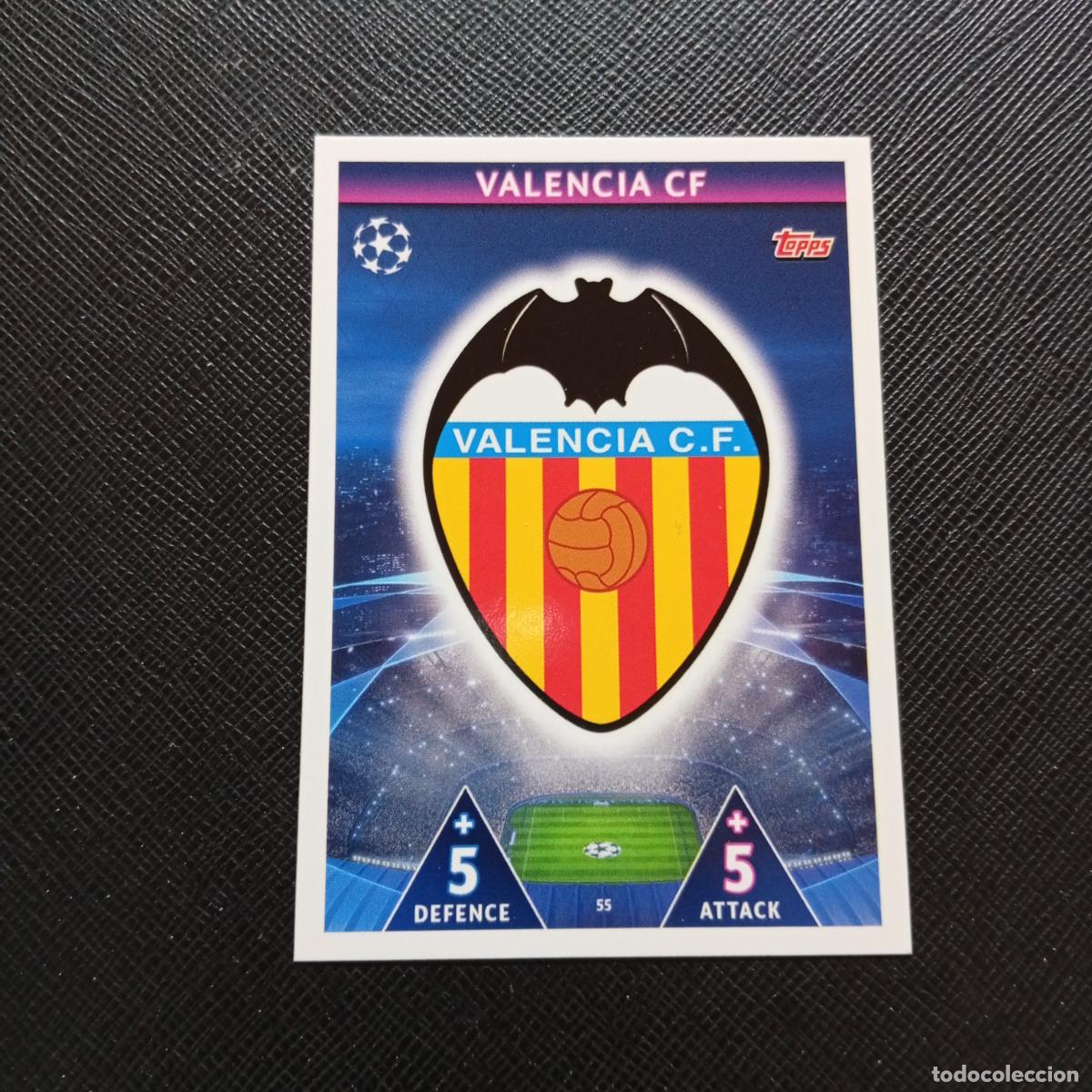 Cromos de F&uacute;tbol: 55 ESCUDO VALENCIA TOPPS MATCH ATTAX 2018 2109 FUTBOL CROMO 18 19 - A34 PG226 D