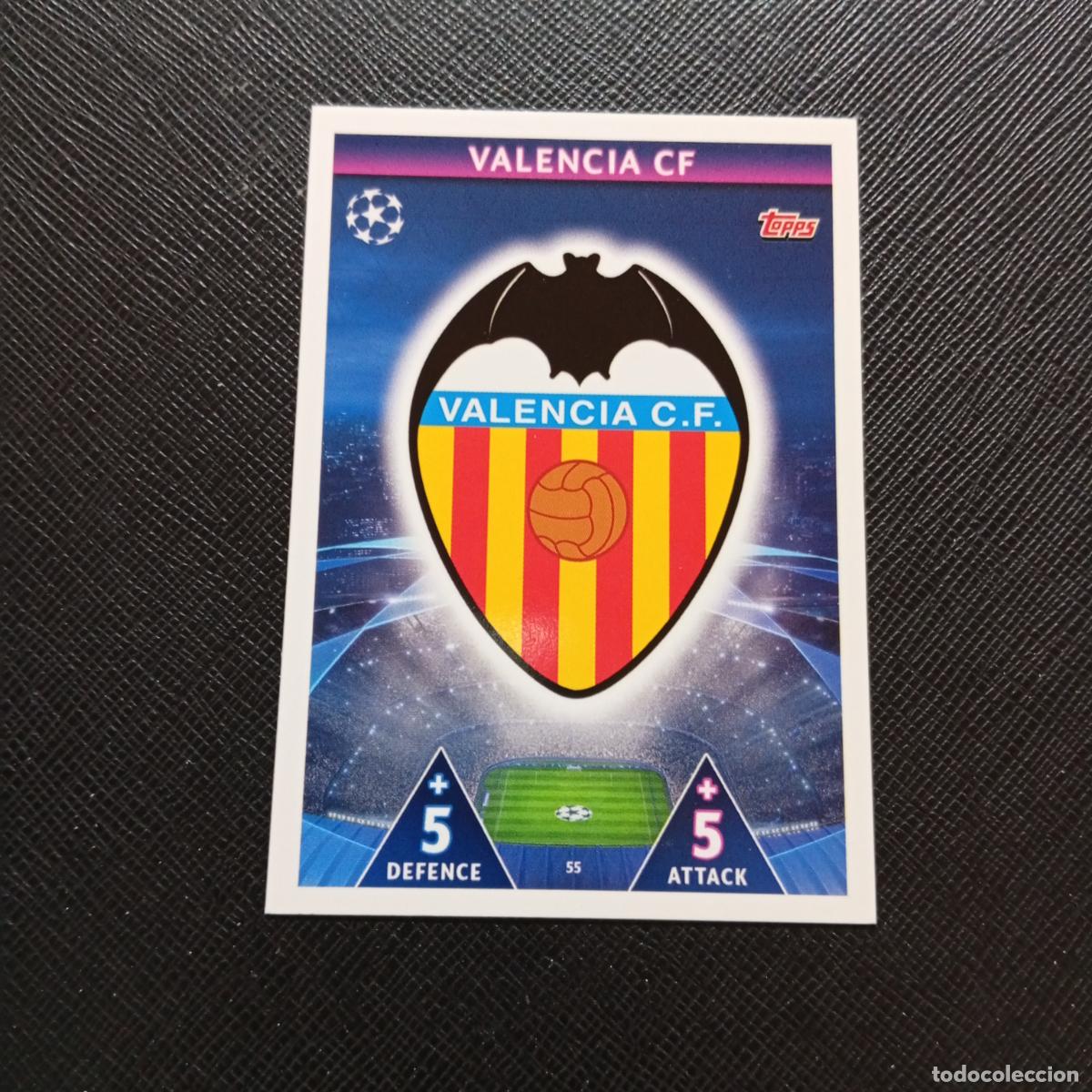 Cromos de F&uacute;tbol: 55 ESCUDO VALENCIA TOPPS MATCH ATTAX 2018 2109 FUTBOL CROMO 18 19 - A34 PG226 F