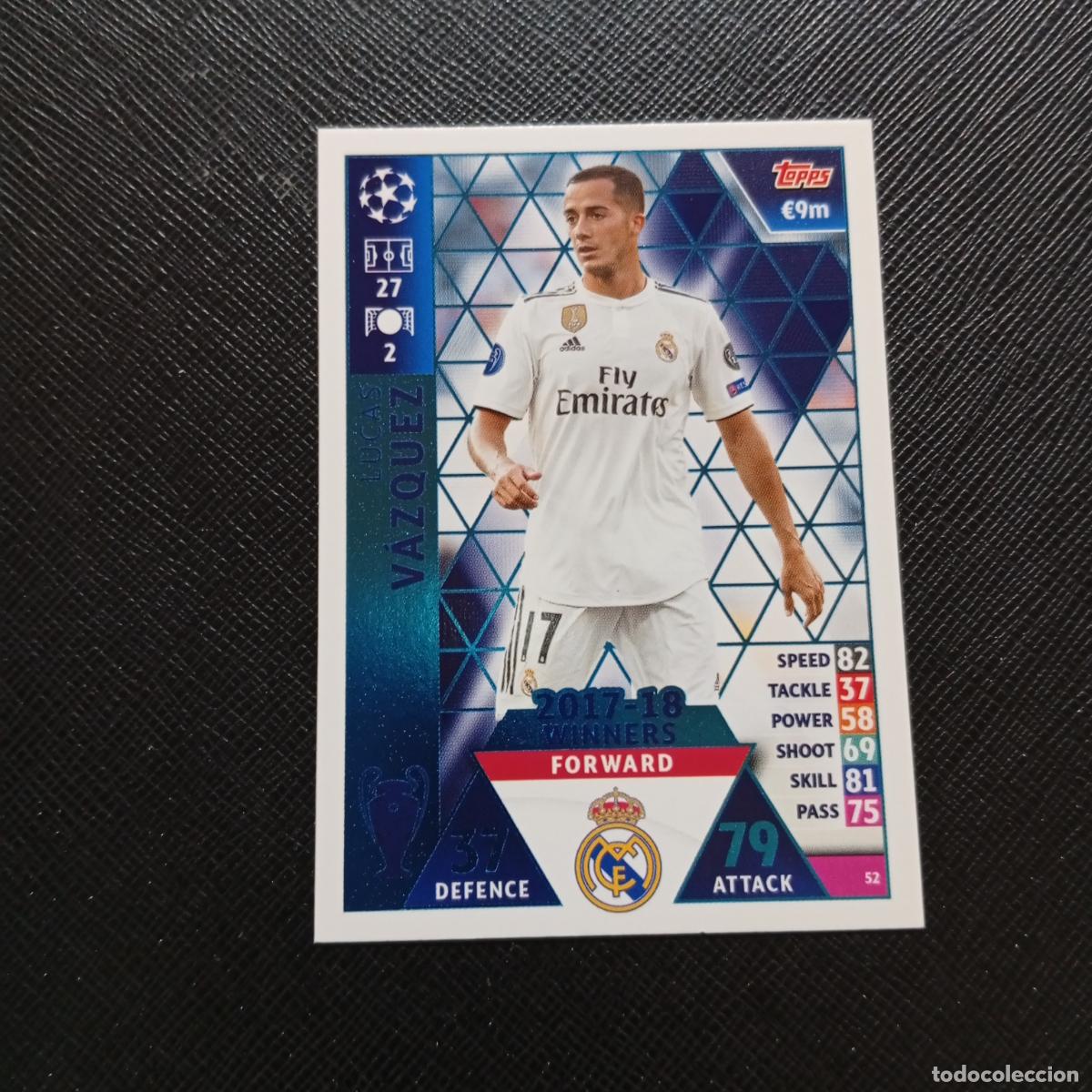 Cromos de F&uacute;tbol: 52 LUCAS VAZQUEZ REAL MADRID TOPPS MATCH ATTAX 2018 2109 FUTBOL CROMO 18 19 - A34 PG235