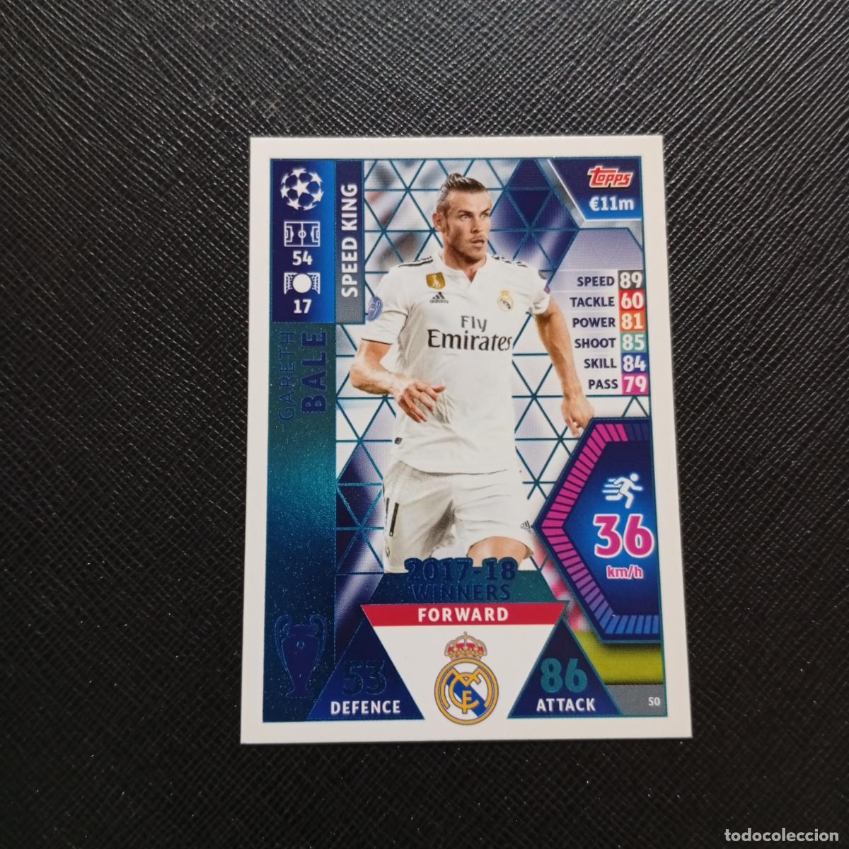 Cromos de F&uacute;tbol: 50 BALE REAL MADRID TOPPS MATCH ATTAX 2018 2109 FUTBOL CROMO 18 19 - A34 PG253