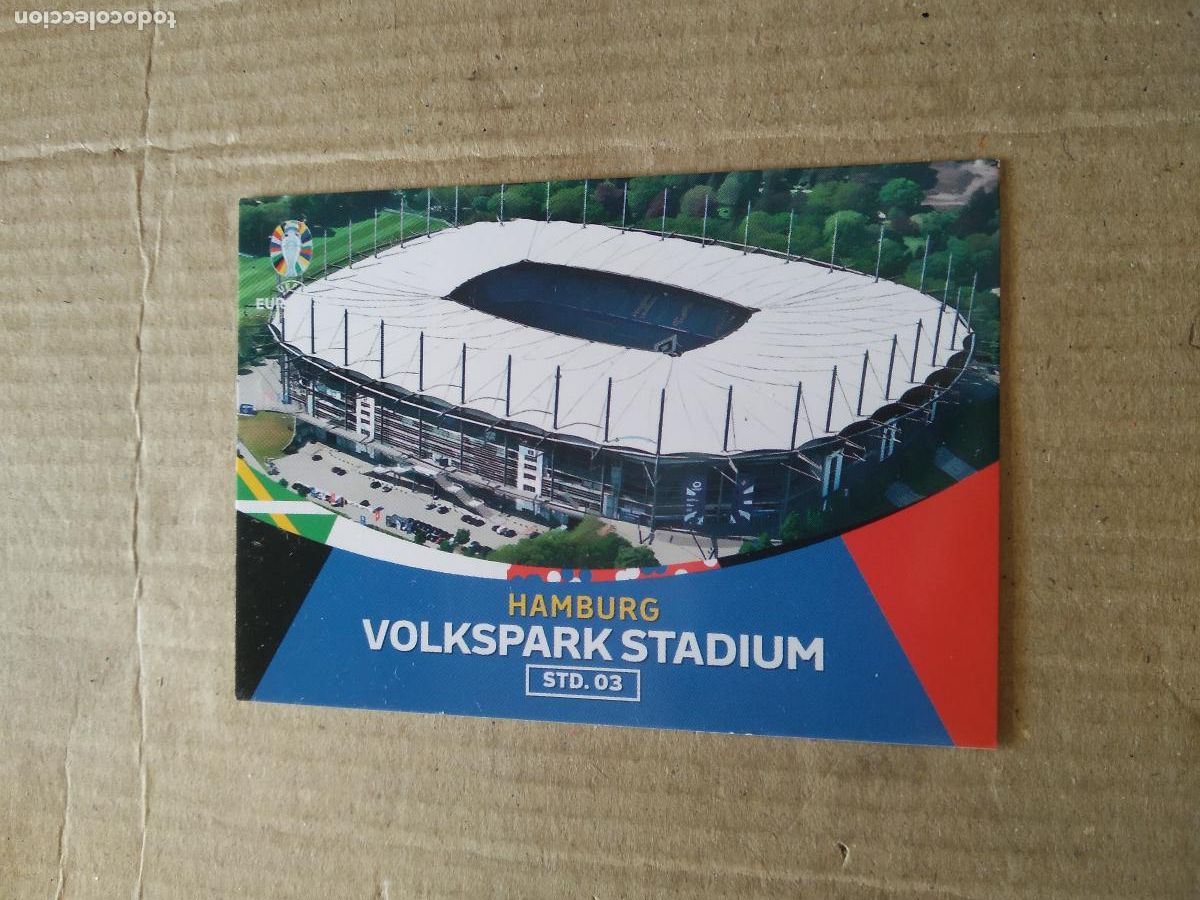 Cromos de F&uacute;tbol: 3 VOLKSPARK ESTADIO HAMBURGO CROMO FUTBOL EURO 2024 EUROCOPA FLASH EDITION