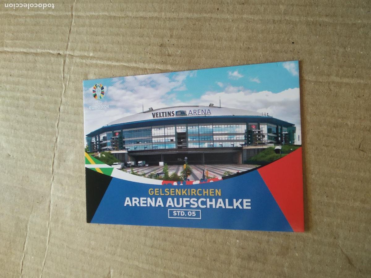 Cromos de F&uacute;tbol: 5 ARENA AUFSCHALKE GELSENKIRCHEN ESTADIO CROMO FUTBOL EURO 2024 EUROCOPA FLASH EDITION