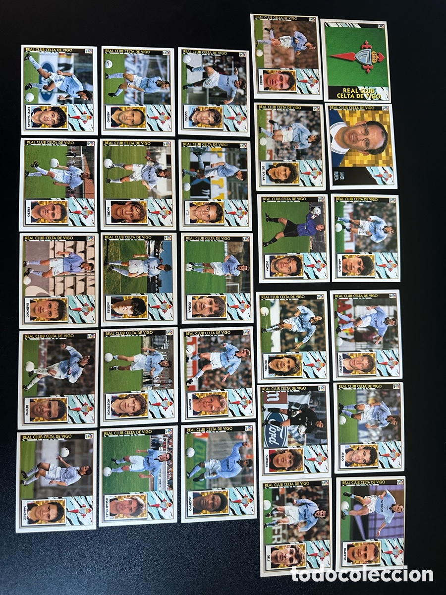 Cromos de F&uacute;tbol: L. ESTE 97 98 - CELTA DE VIGO Lote 22 cromos diferentes nunca pegados