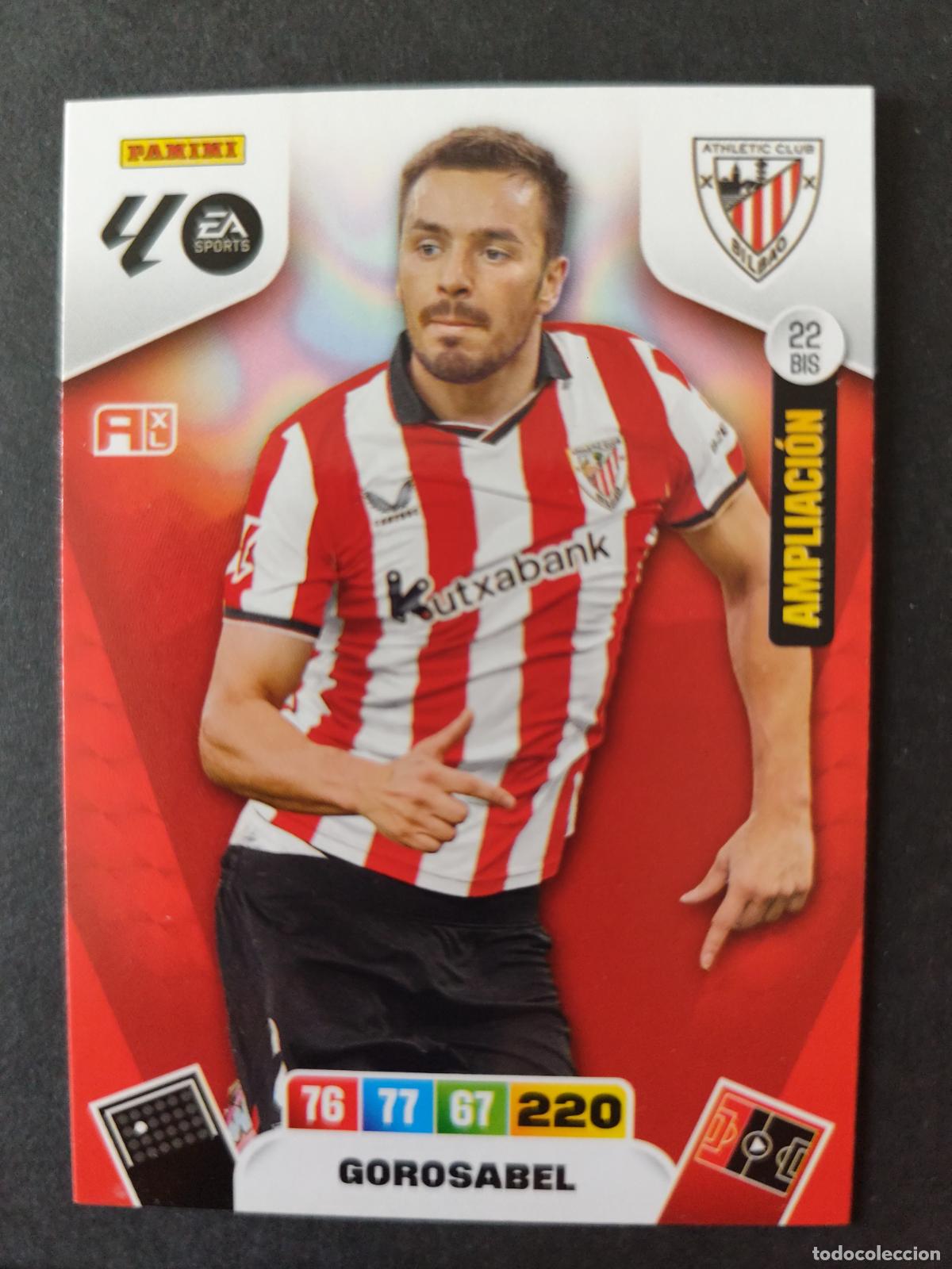 Fu&szlig;ball-Sticker: 22 BIS GOROSABEL ATHLETIC BILBAO AMPLIACI&Oacute;N ACTUALIZACI&Oacute;N ADRENALYN 2025 2026 25 26 PEDIDO M&Iacute;NIMO 2&euro;