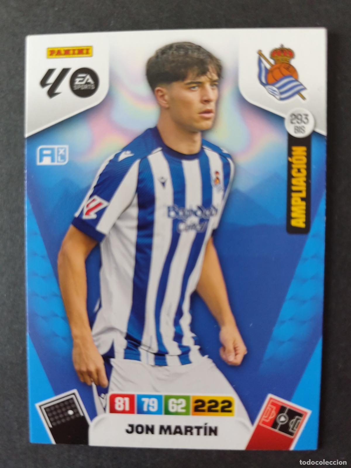 Cromos de F&uacute;tbol: 293 BIS JON MART&Iacute;N REAL SOCIEDAD AMPLIACI&Oacute;N ACTUALIZACI&Oacute;N ADRENALYN 2025 2026 25 26 PEDIDO M&Iacute;NIMO 2&euro;